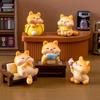 Cute Figurines Miniature Cartoon Chubby Cat Resin Ornament Micro Landscape D GF