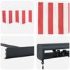 Retractable Awning Red and White 500 X 300 Cm
