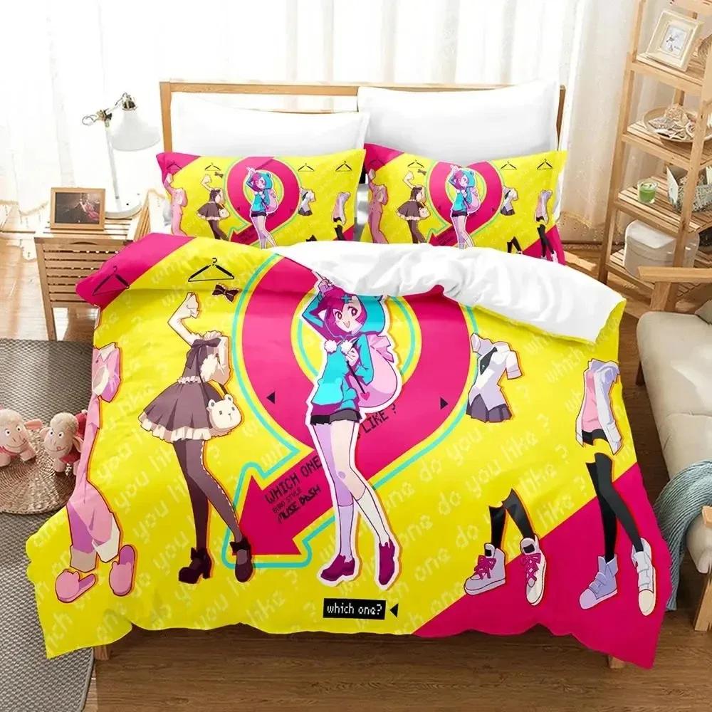 Comforter Anime Muse Dash Game Bedding Set Bed Set Comforter King Queen Size Boys Adult Bedding Set
