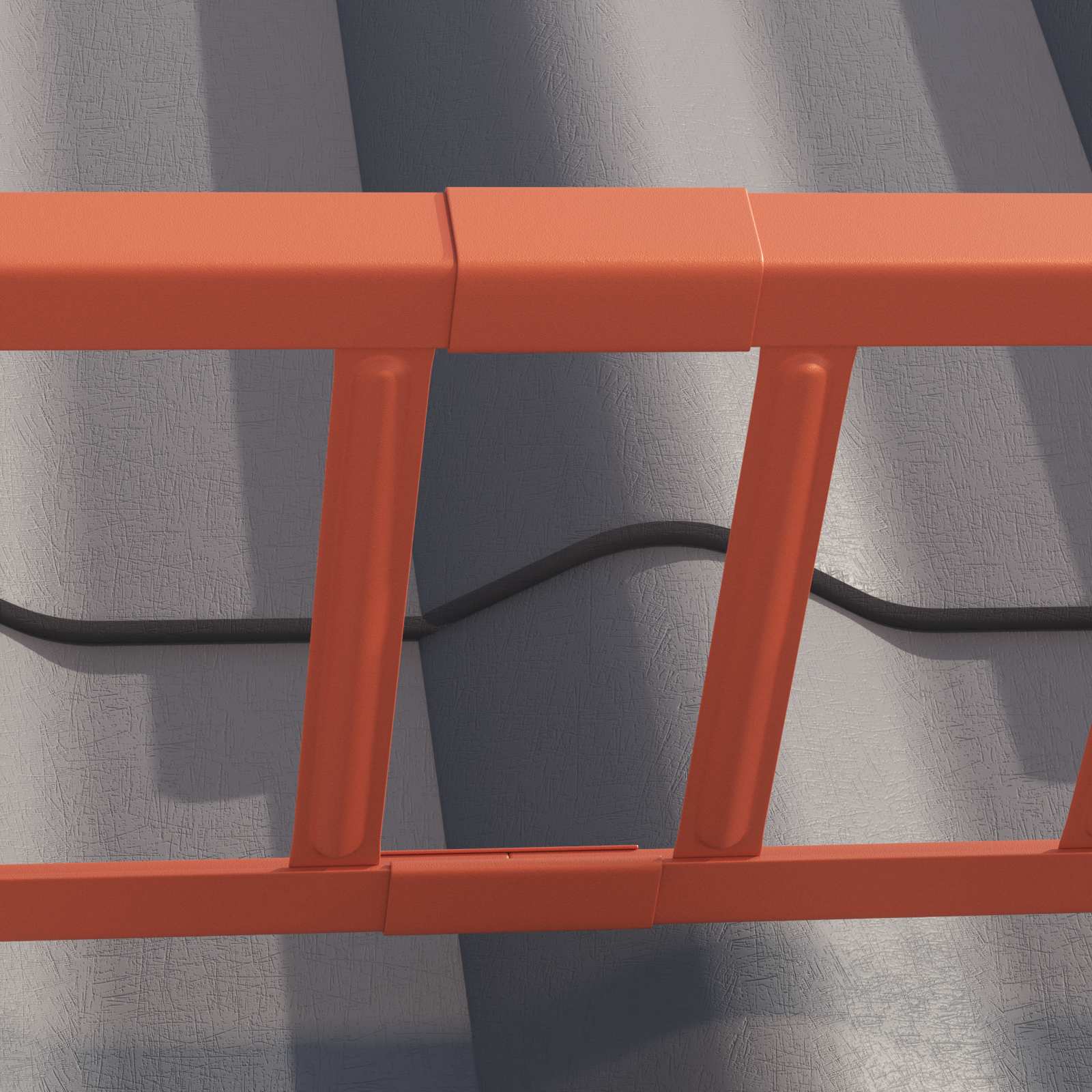 Protecție zăpadă acoperiș roșu 100 x 2,5 x 20 cm Oțel