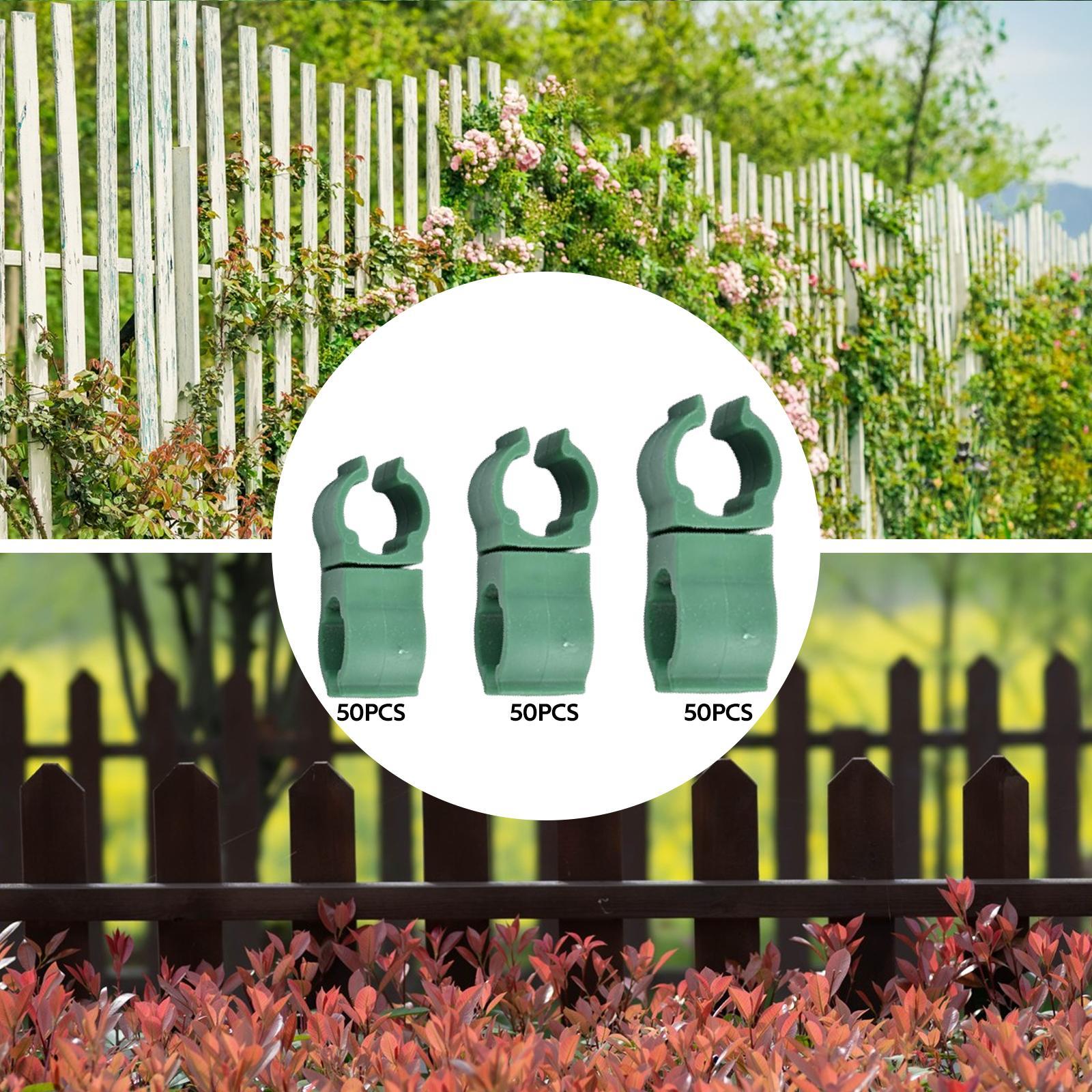 50 Plant Trellis Connector Clips for Climbing Vines And Vegetables in Orchard 11mm