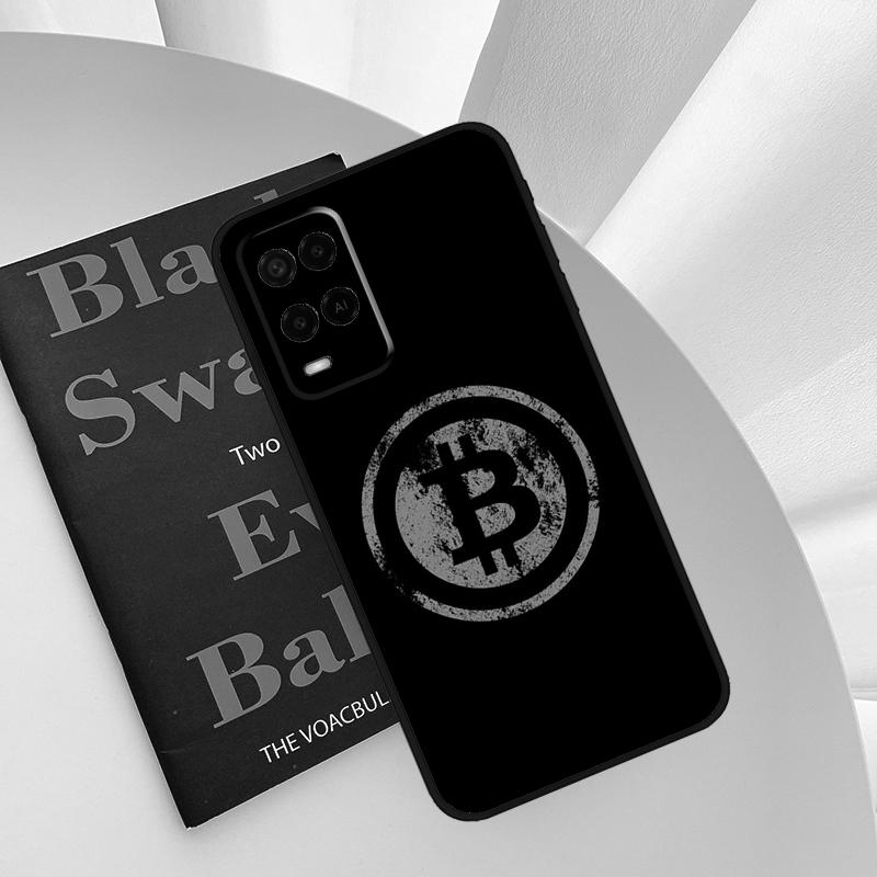Bitcoins Coin Case For Oppo A15 A16 A17 A52 A72 A76 A96 A54 A74 A94 A54S A57S A58 A78 A98 A57 A77 Cover