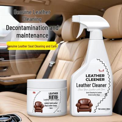 Premium Lederreiniger: Fleckentferner & Pflegcreme für Sofas, Kleidung und Taschen