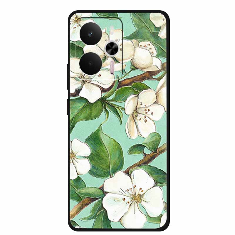 3D Emboss Case For Realme 14 5G Case Realme14 Coque Relief Flower Silicone Soft Back Cover For Realme 14 Phone Cases Funda Shell