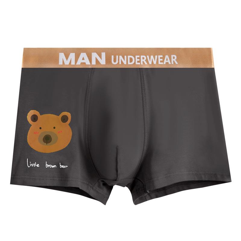 

Мужские хлопковые трусы-боксеры с рисунком - средняя талия, дышащие, модные, свободный крой XXL