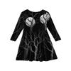 Girls' Summer Princess Dress Halloween Day- Long Sleeve A-Line T-Shirt Dress