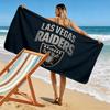 Ręcznik plażowy z nadrukiem Las Vegas Raiders, Duży miękki szybkoschnący ręcznik na plażę, kemping, basen