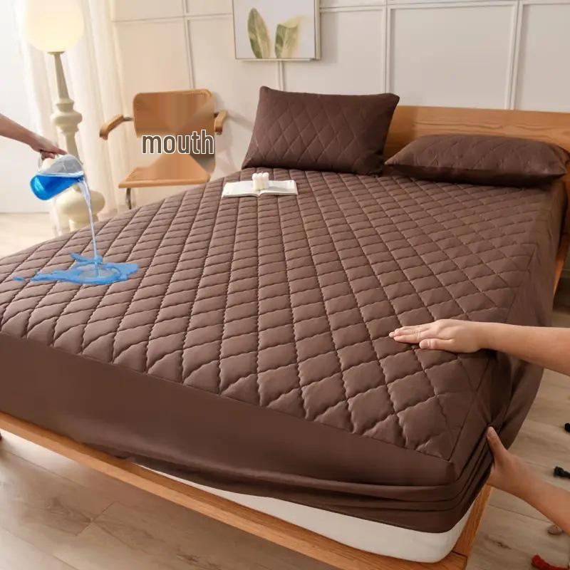 Quilted Waterproof Mattress Protector: Anti-Slip Urine Shield Cover