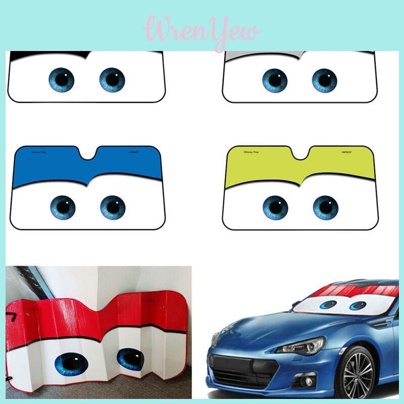 Parasole Auto in Lamina di Alluminio Cartone Animato Occhi Grandi Visiera Finestrino Anteriore Auto