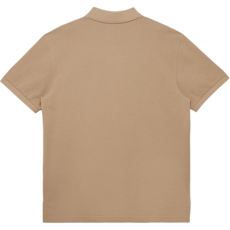 New Era SS24 Embroidered Minimalist Casual Breathable Loose Short Sleeve Polo Shirt Unisex Polo Shirts Khaki 14341336