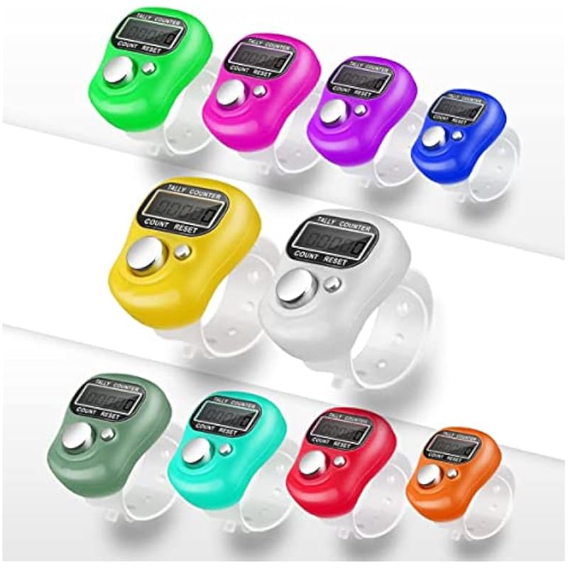 Glun Multiuse Finger Counter Portable Hand Finger Counting Machine Digital Head Electronic Tally Counter Pack Of 3