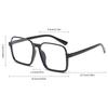 New Fashionable Brown Sunglasses Black Large Frame Anti Blue Light Glasses Computer Glasses Men Clear Glasses  UV400