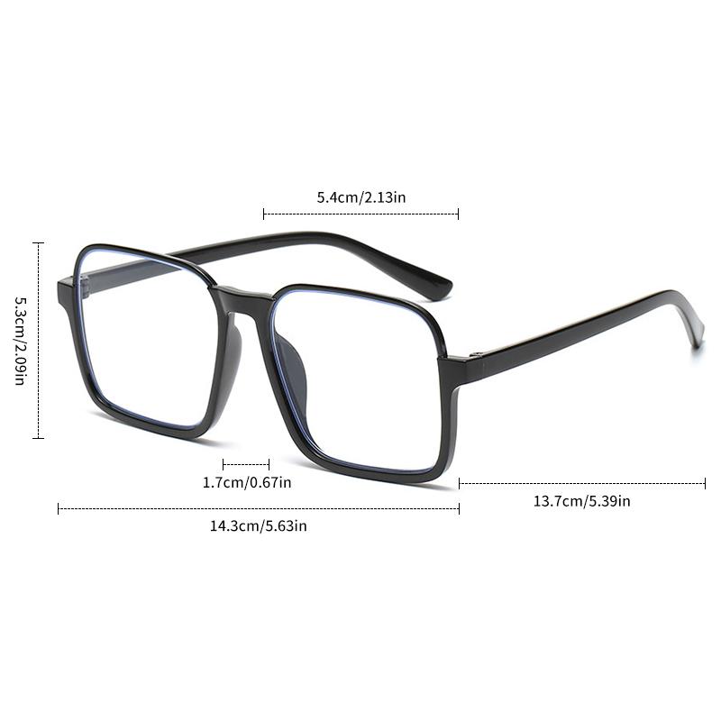 New Fashionable Brown Sunglasses Black Large Frame Anti Blue Light Glasses Computer Glasses Men Clear Glasses  UV400