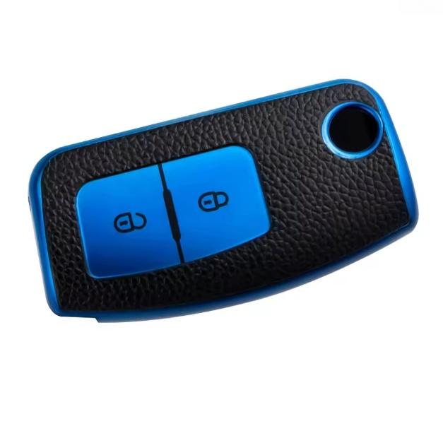 For Ford Focus 2 Mondeo Fiesta Galaxy C-MAX TPU Leather Flip Folding Remote Control Car Key Shell Key Fob Case