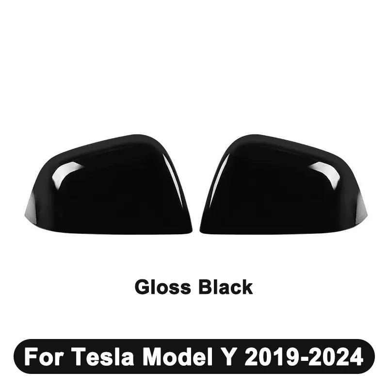 ABS Car Rearviews Mirror Guard Cover For Tesla Model 3/Model Y - Gloss/Matte/Carbon Fiber Look Rear View Cover Housing