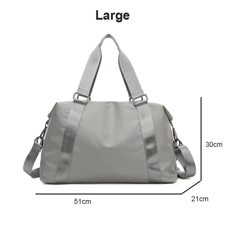 Große Damen-Reisetasche Multifunktionale Sporttasche Handtaschen Nylon Wasserdichte Umhängetasche Damen Nass-Trocken-Taschen Sporttaschen