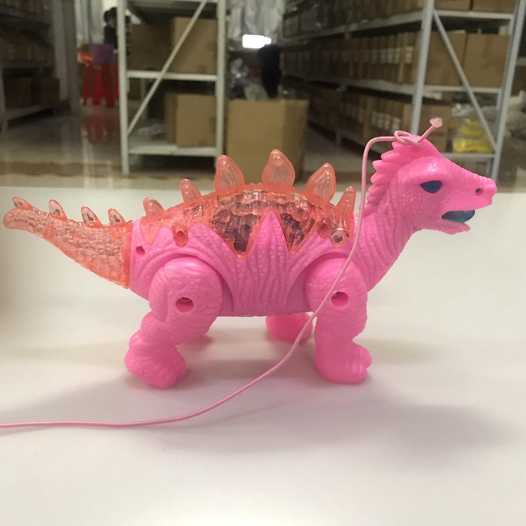 Detské svietiace dinosaurie hračky Deti Chodiace Ťahacie Dinosaurus Spievajúci Hudobný Dinosaurus Elektronické Vodítko Hračky