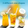 20 Pack Reble Glass Straws,6 Straight and 4 Bent and 6 Short Glass Straw with 4 Brushes,Perfect for Cocktail, Smoothies, Juice,