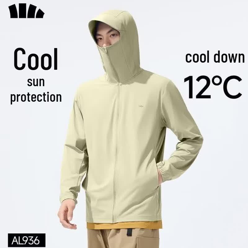 Beneunder Men s Hooded Cool-Touch Sun Protection Jacket L