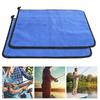 Cotton Fishing Towel Thickening Water Absorption Double Sided Color Towel Fishing Accessory(Blue Gray )