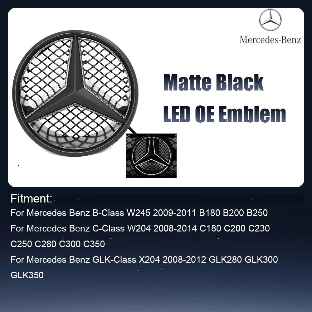 Car Sticker Fit For Mercedes Benz 2008-2014 Chrome Silver And Glossy Black Front Grille Emblem Newest 3D Style Star Badge B C GL