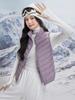 Women's Lightweight White Duck Down Vest: Short Stand-Up Collar Inner Layer for Winter