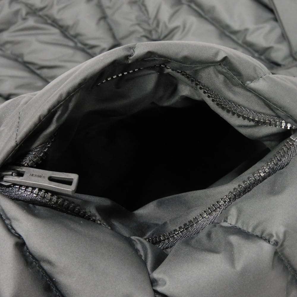 Used 9212 Crude Cell Quilted Gilet 3H0156DA 7865 34 Logo Silicone Drawcord Unused Serie Patch Black Women's from Japan