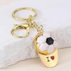 1Pc Alloy Football Hat Keychain For Sports Meet Carnival Birthday Party School Party Small Gift Souvenir Prize Gift Bag Filler