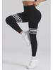Damen High Waist Gestreifte Yoga Leggings - Schnelltrocknend, Hüftlift, Fitness- & Laufhosen