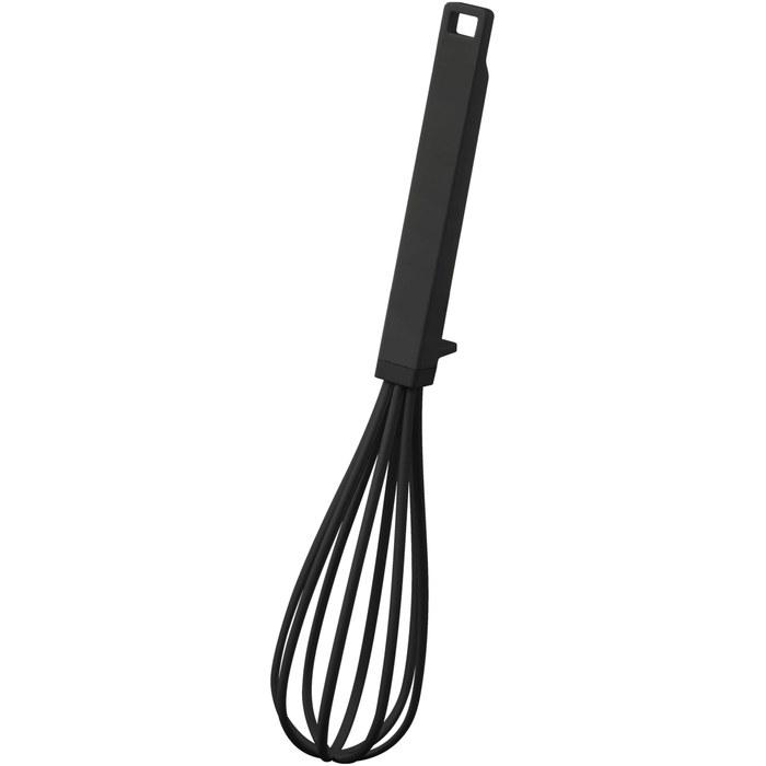 Yamazaki Silicone Handle Whisk Black 6363, 6 x 6 x 29.5 cm, Tower Series
