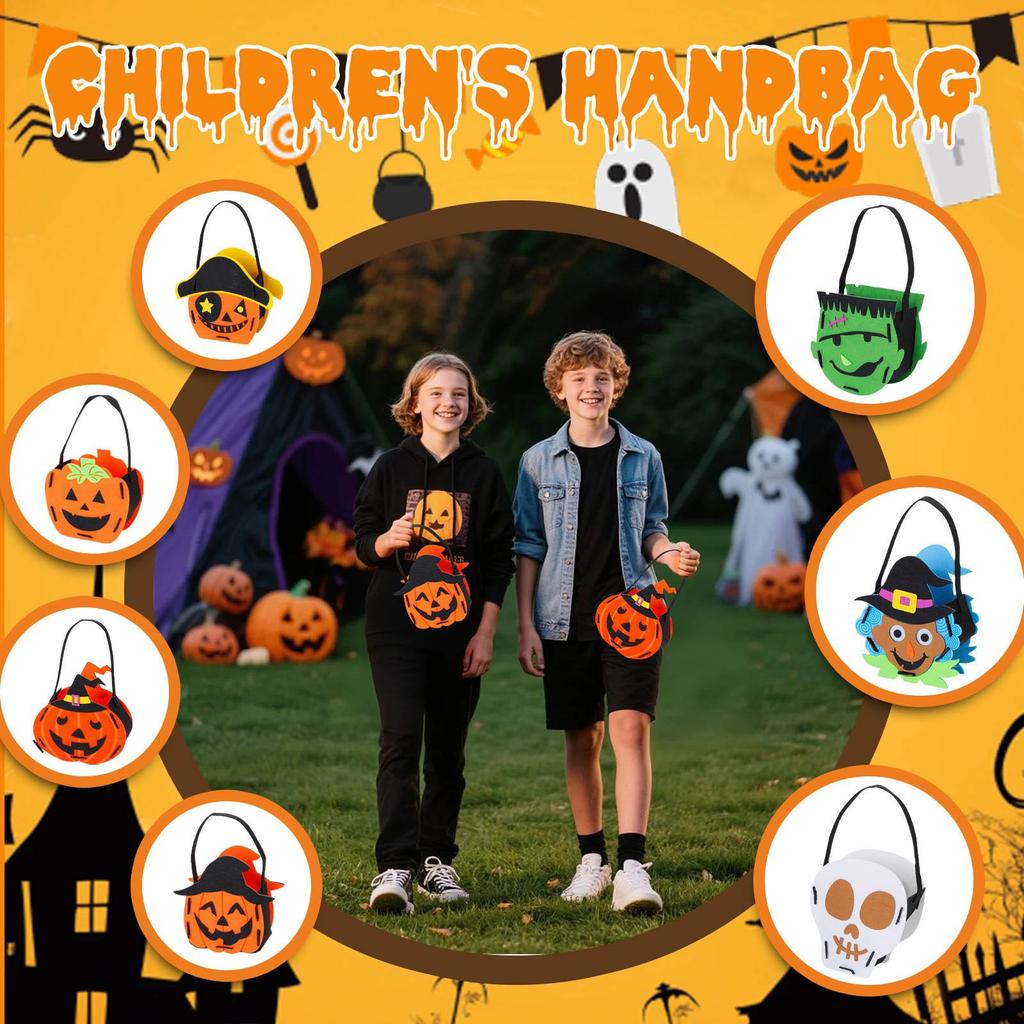 Children Halloween Large Reusable Trick Or Bag Candy Bag For Kids