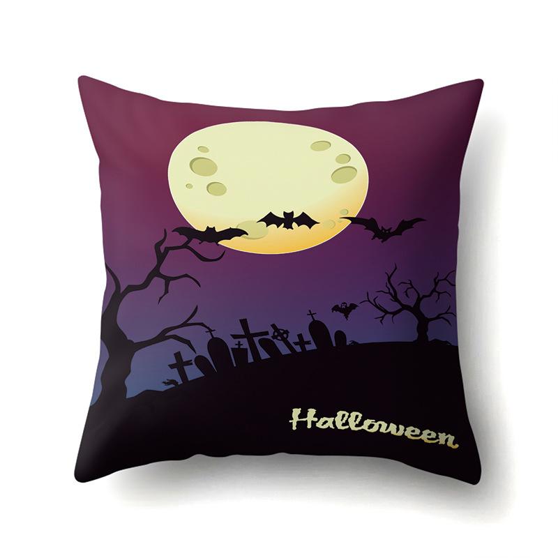 Halloween Pillowcase Car Waist Pillow Pumpkin Sofa Cushion Cover Office Home Living Room Pillowcase