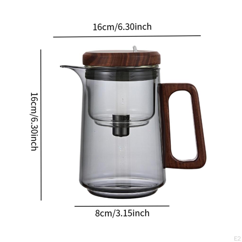 28oz/800ml Glass Teapot with Wooden Lid for Loose Leaf Tea Outdoor And Indoor Use