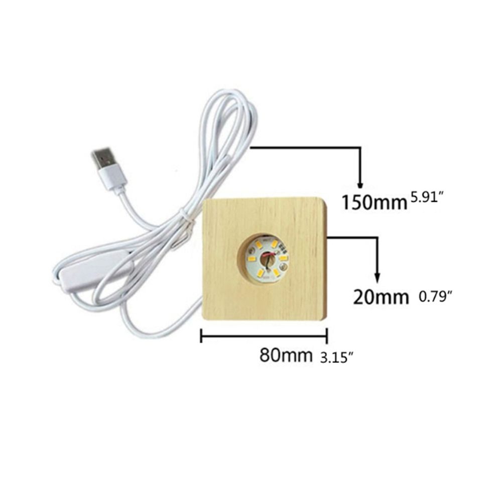 Display Home Decor Resin Art Crystal Display Holder Crystal Stand Lamp Base Wooden Light Base