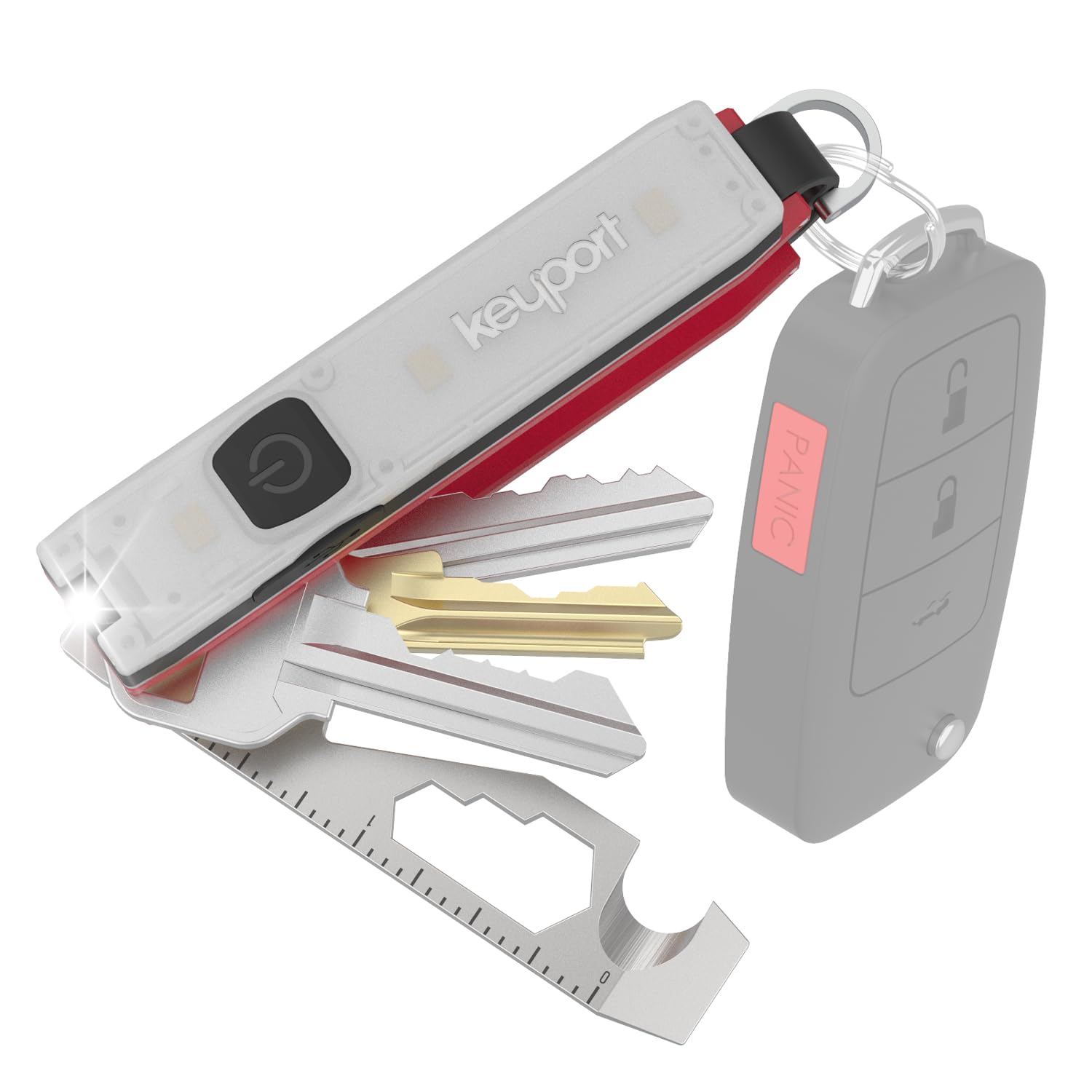 EDC Key Organizer Set - Compact Keychain + Mini Flashlight