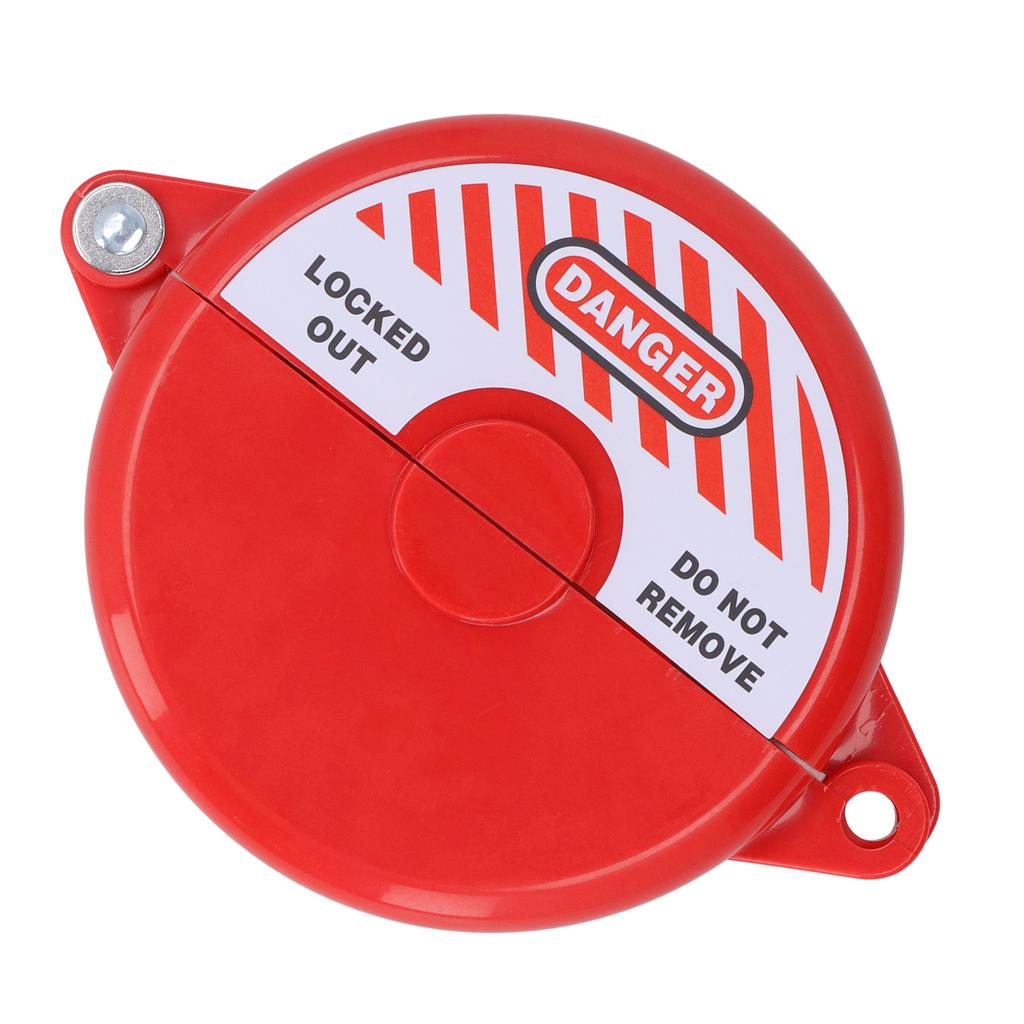 Security Valve Lock ABS Plastic Gate Valve Locking Device for Outdoor Garden 64‑127mm Valve Rod Red