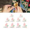 Cloth Patch Iron On Sew On Cute Flamingo Pattern Embroidered Clothing Appliques for Shirts Jackets Bag Pink 10pcs