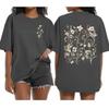 Women's Spring/Summer Fresh Print Short-Sleeve Top Breathable Loose-Fit Pullover T-Shirt