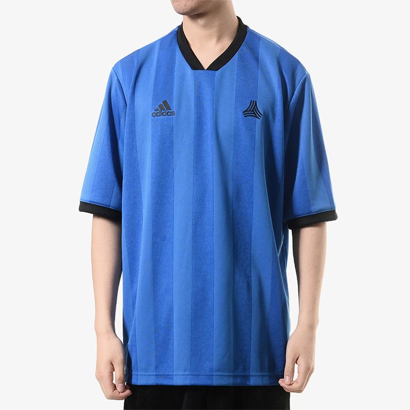 Adidas Creator Summer Soccer Crew Neck Short Sleeve Jersey Men Tops Blue DU2656