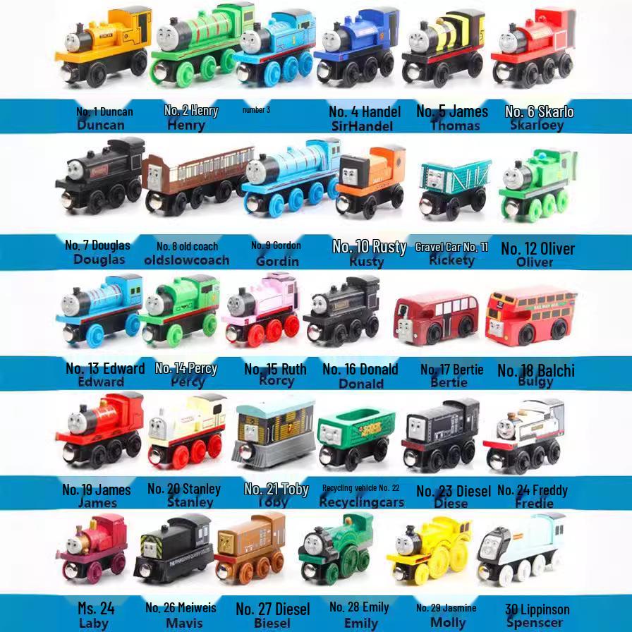58-Piece Wooden Magnetic Train Track Set for Children Ages 1-5