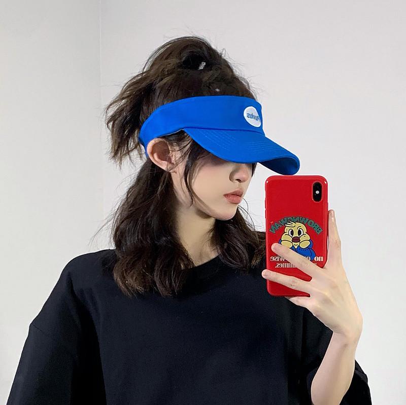 Empty cap children's summer tide brand letters niche sunshade roofless baseball cap showing face small leakage cap
