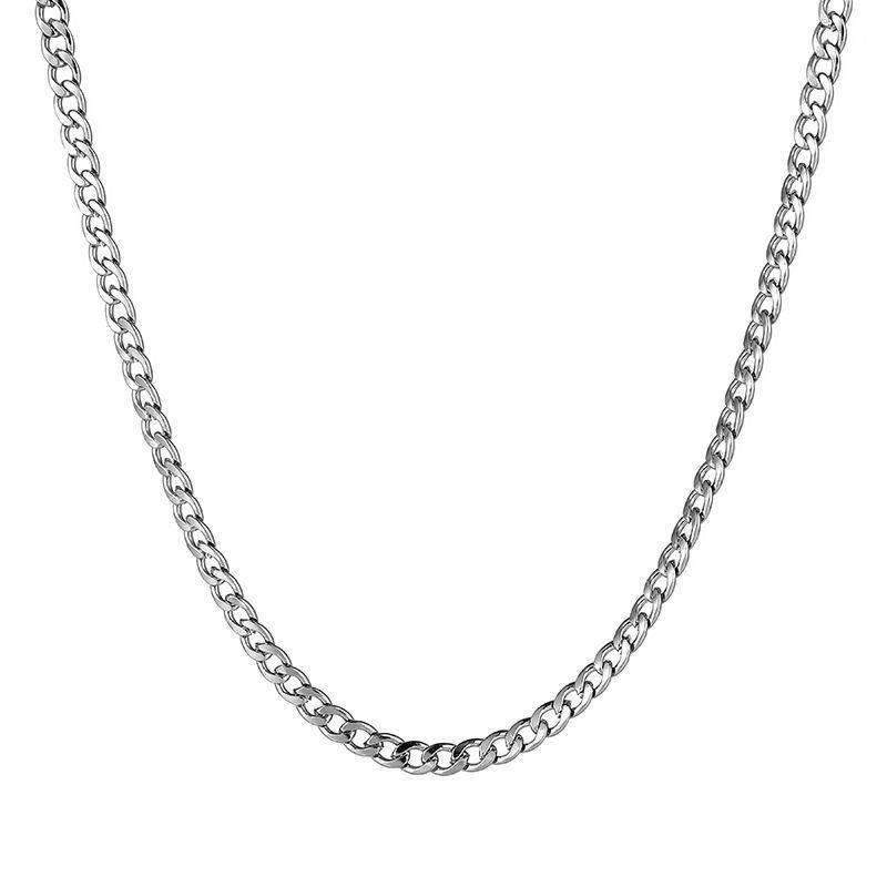 Men's Trendy American Style Titanium Steel Cuban Chain Necklace