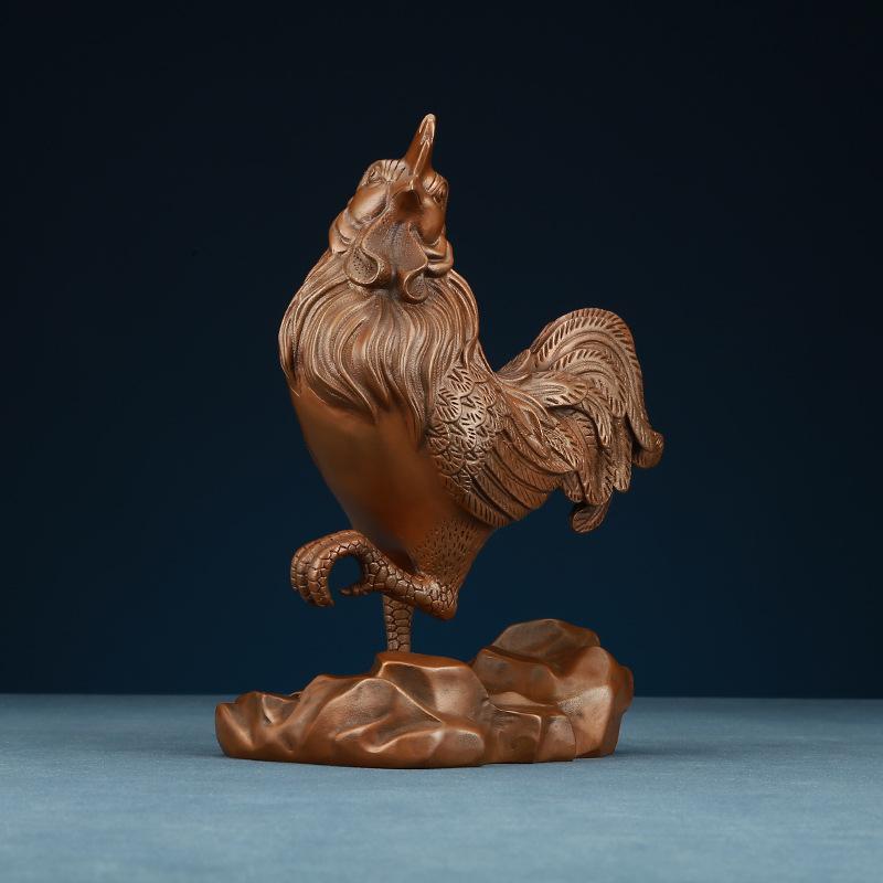 Chinese Zodiac Of Rooster Chicken Handicraft Equipment Ornaments Home Decoration Copper Jewelry