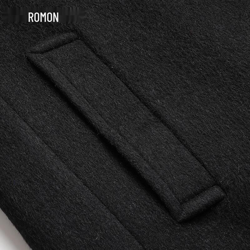 Romon Men's Cashmere Blend Wool Overcoat with Detachable Down Liner