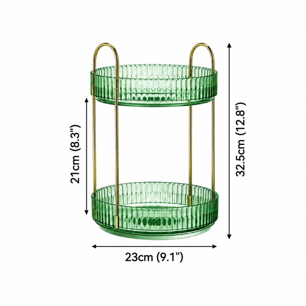 Round Rotating Storage Shelf Multi Tier Skincare Organizer Storage Shelf  Makeup Skincare Storage