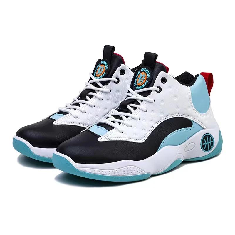 Ademende Heren Basketbalschoenen Slijtvaste Heren Trainingssportschoenen Buiten Lichtgewicht Comfortabele Wandelsneakers voor Casual Gebruik