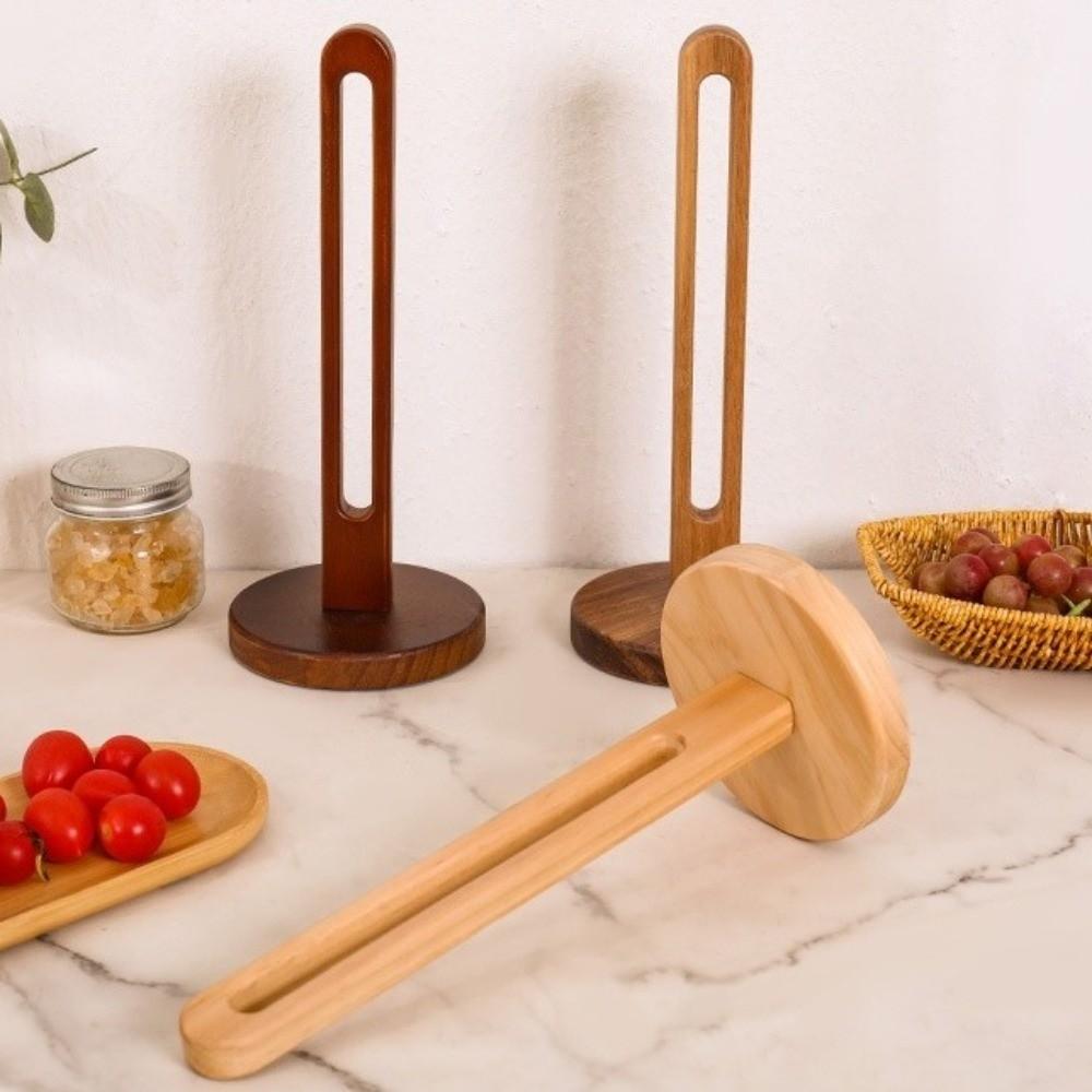 Rutschfester Holz-Küchenrollenhalter Freistehender Rollenpapierhalter Papierspender Restaurant