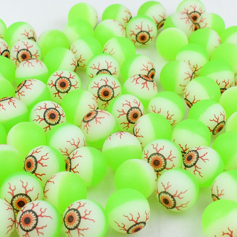 

50Pcs Luminous Fake Eyeballs Halloween Eyeball Glow In The Dark Bouncy Ball Decoration Haunted House Home Bar Horror Props 50pcs