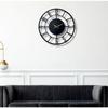 Morden Metal Wall Clock for Living Room Bedroom Office Kitchen Stylish Analog Wall Clock for Home and Hall Designer Big Size Modern (50 Cm) (Black