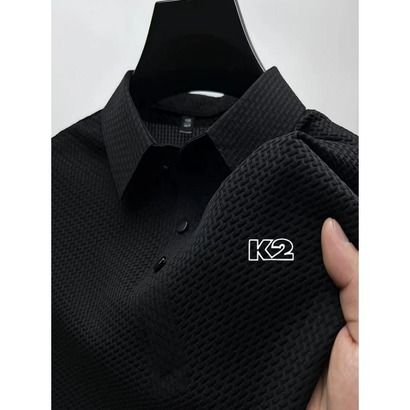 

Летняя футболка-поло с коротким рукавом для повседневной мужской футболки для путешествий, удобная и повседневная 4XL чёрный